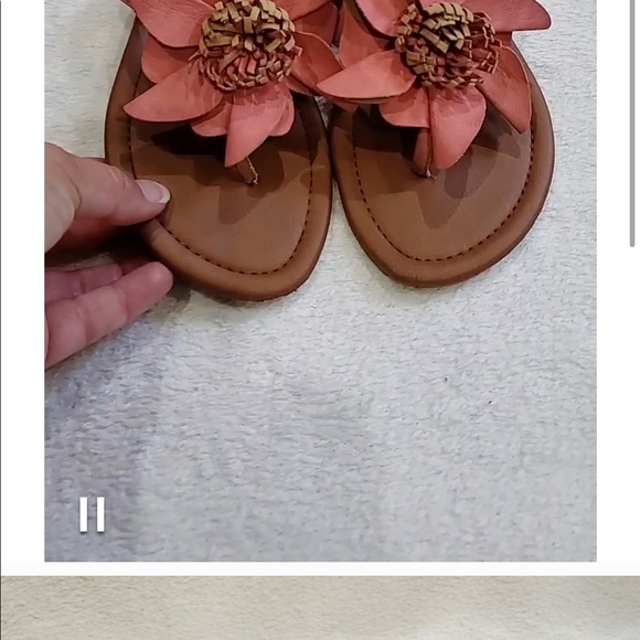 Capelli New York Pink Floral PU Leather Sandals, Size 7-7.5 - Picture 2 of 15